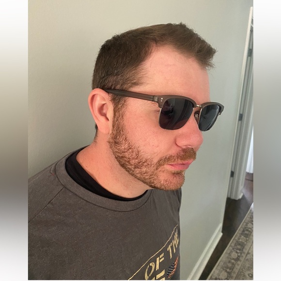 Cole Haan Mens Polarized Sunglasses Partial Frame Matte Grey Accessories - Picture 13 of 15